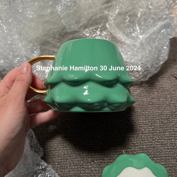 Starbucks Christmas Tree Mug with Lid and Stirrer - Picture 7 of 9